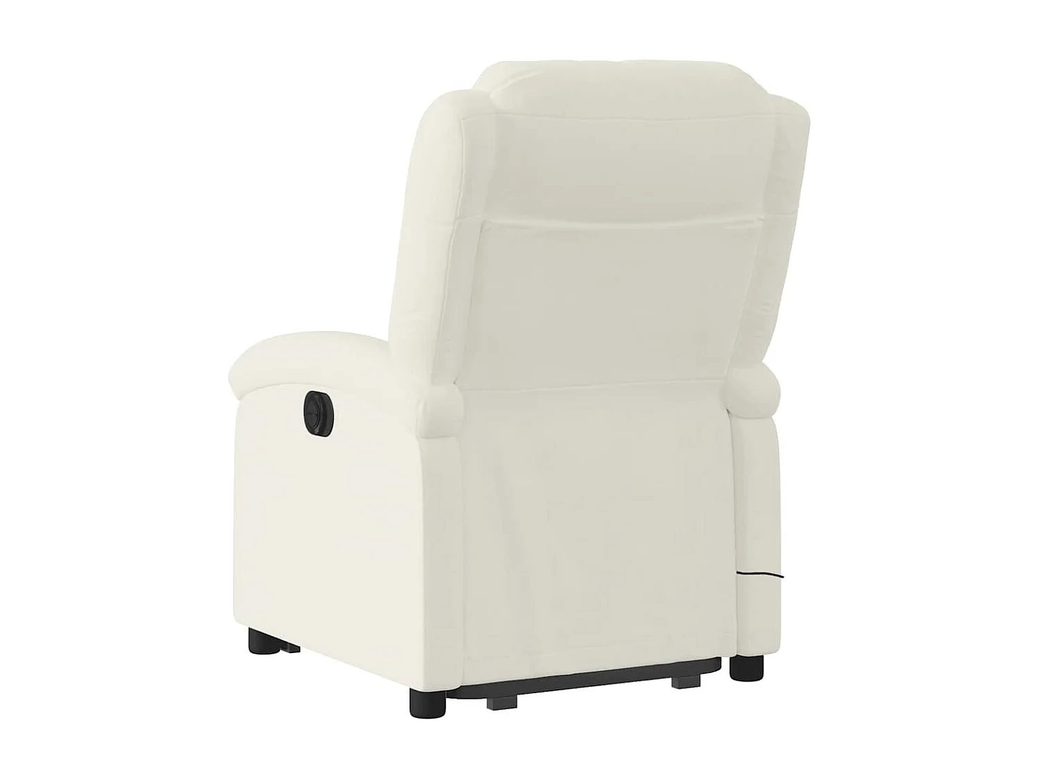 Fauteuil inclinable de massage électrique crème velours