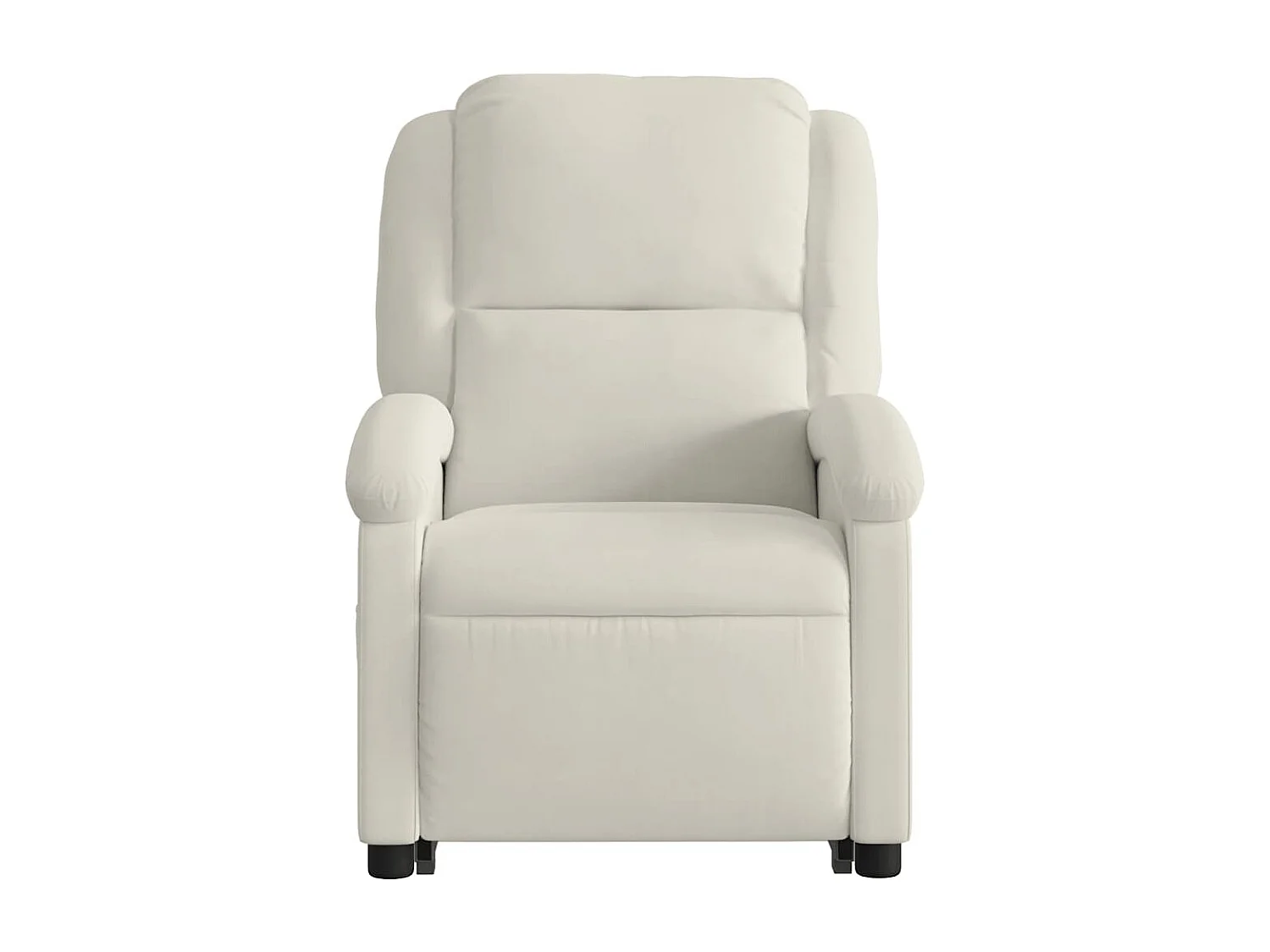 Fauteuil inclinable de massage électrique crème velours