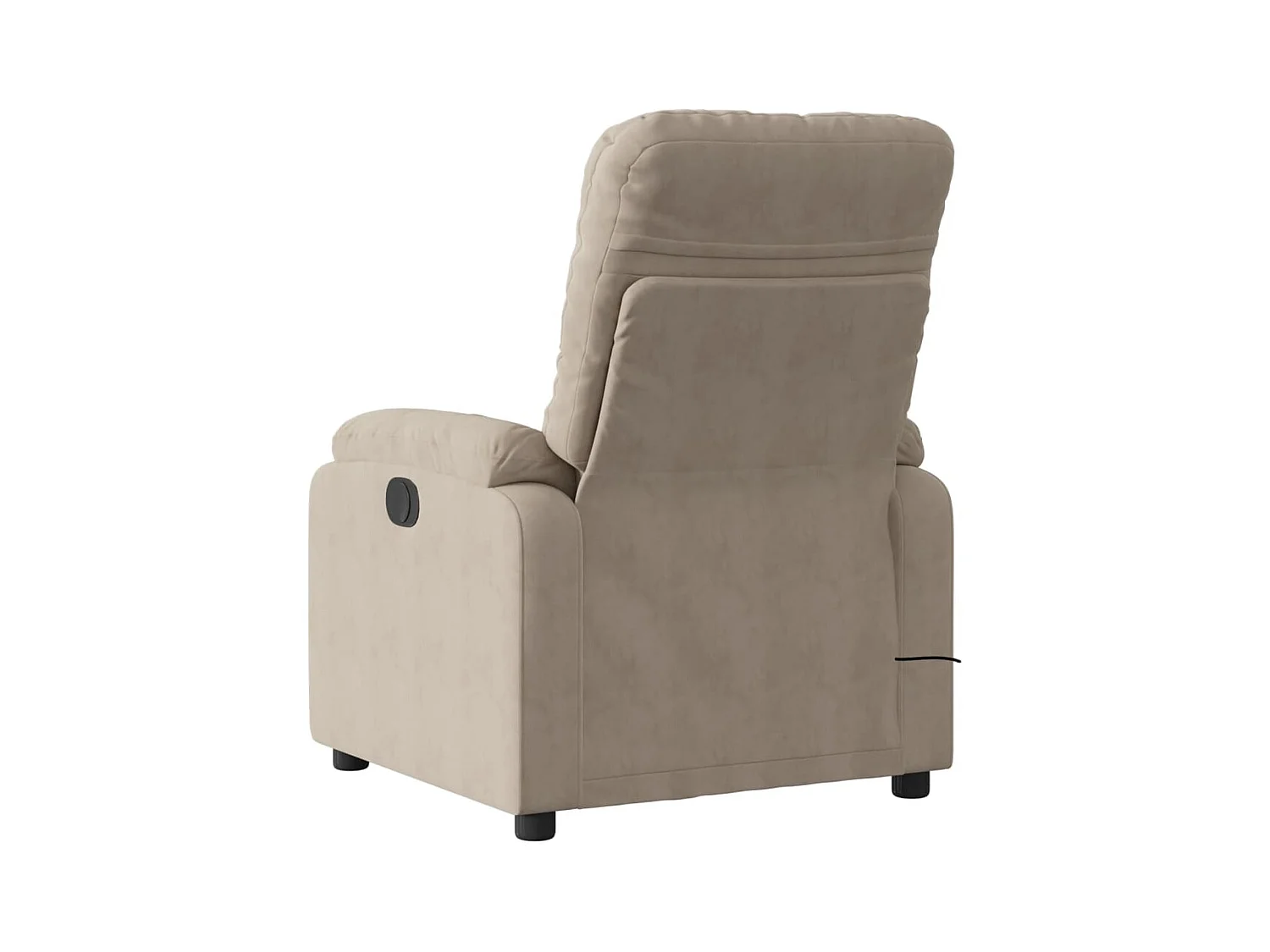 Fauteuil inclinable de massage taupe tissu microfibre