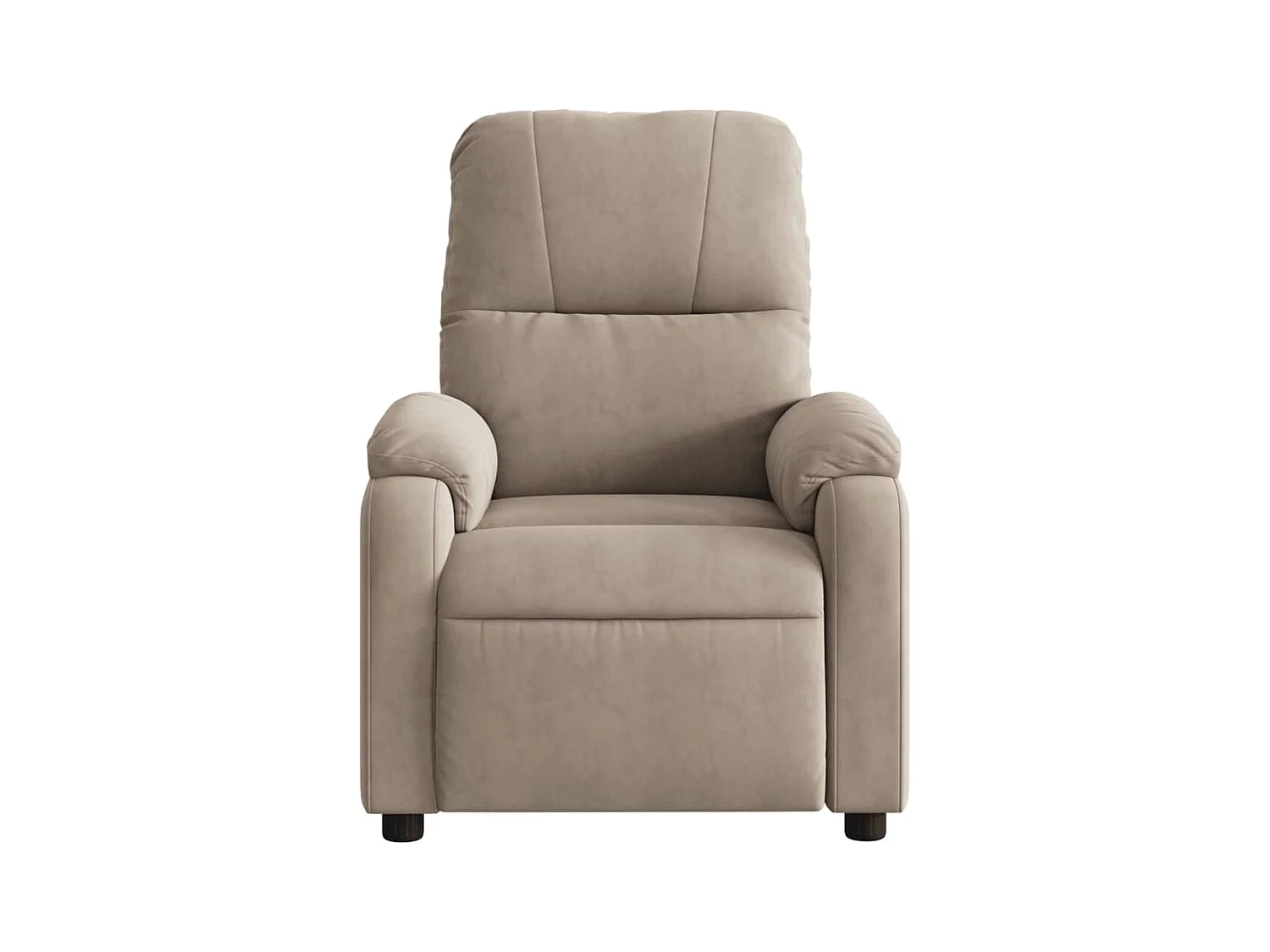Fauteuil inclinable de massage taupe tissu microfibre