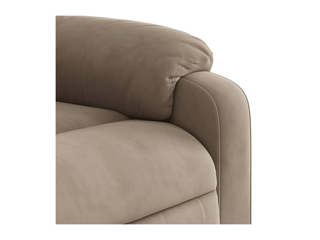 Fauteuil inclinable de massage taupe tissu microfibre