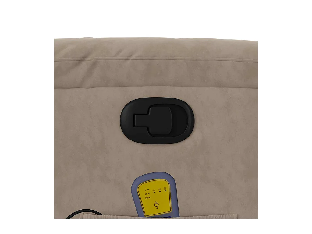 Fauteuil inclinable de massage taupe tissu microfibre