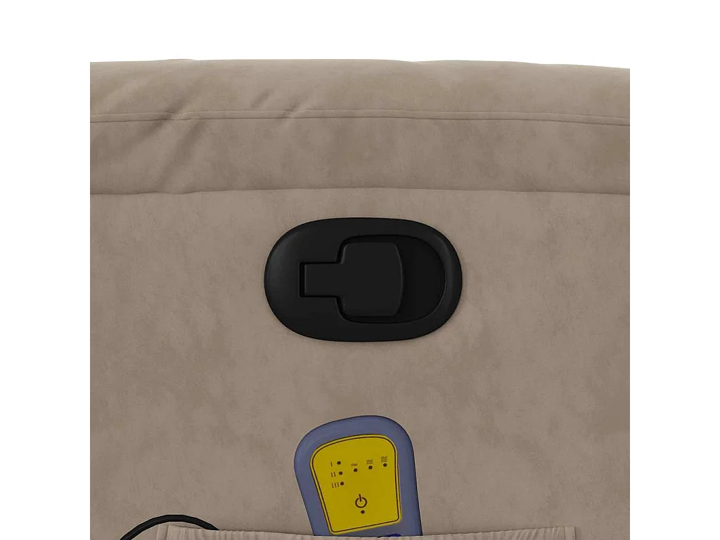 Fauteuil inclinable de massage taupe tissu microfibre