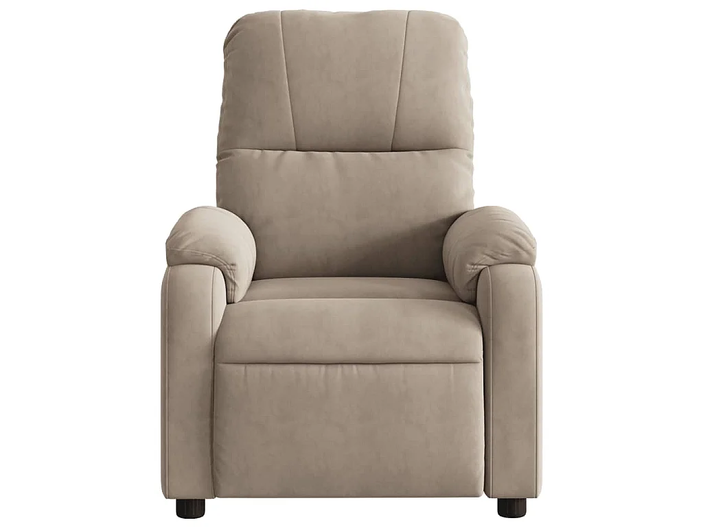 Fauteuil inclinable de massage taupe tissu microfibre