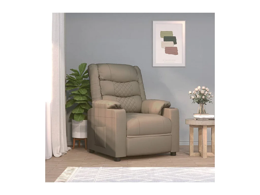 Massagesessel Elektrisch Cappuccino-Braun Kunstleder