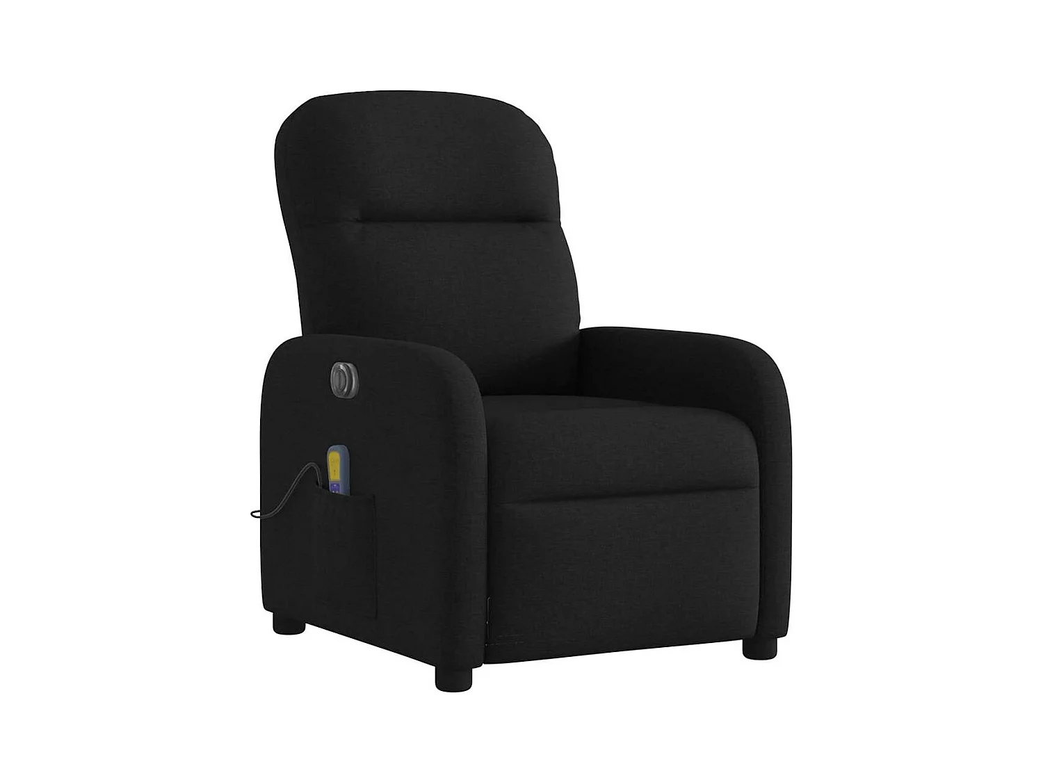 Fauteuil de massage inclinable électrique Noir Tissu