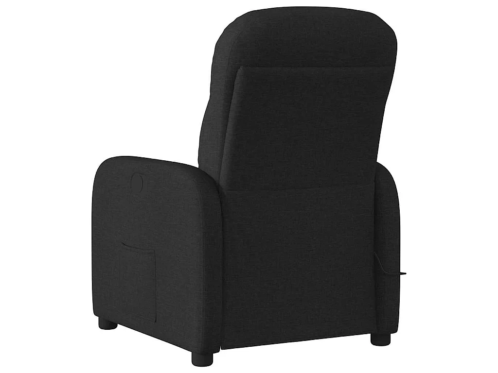 Fauteuil de massage inclinable électrique Noir Tissu