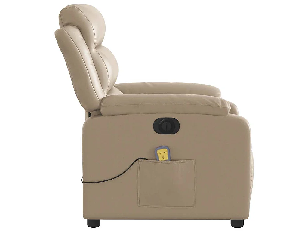 Fauteuil de massage inclinable électrique cappuccino similicuir
