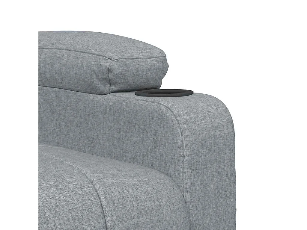 Sillón de masaje elevable tela gris claro