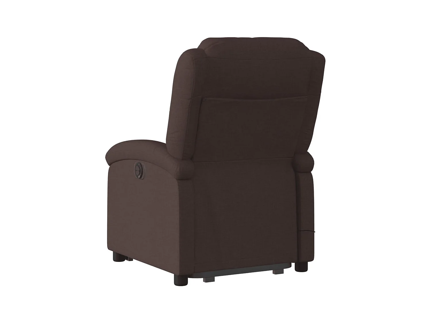 Fauteuil inclinable de massage électrique Marron foncé Tissu