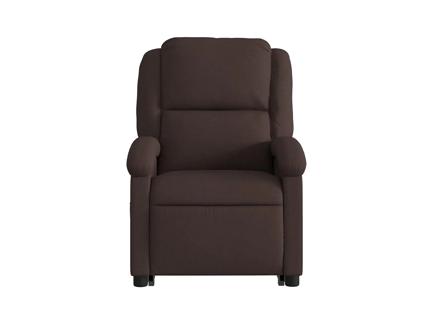 Fauteuil inclinable de massage électrique Marron foncé Tissu