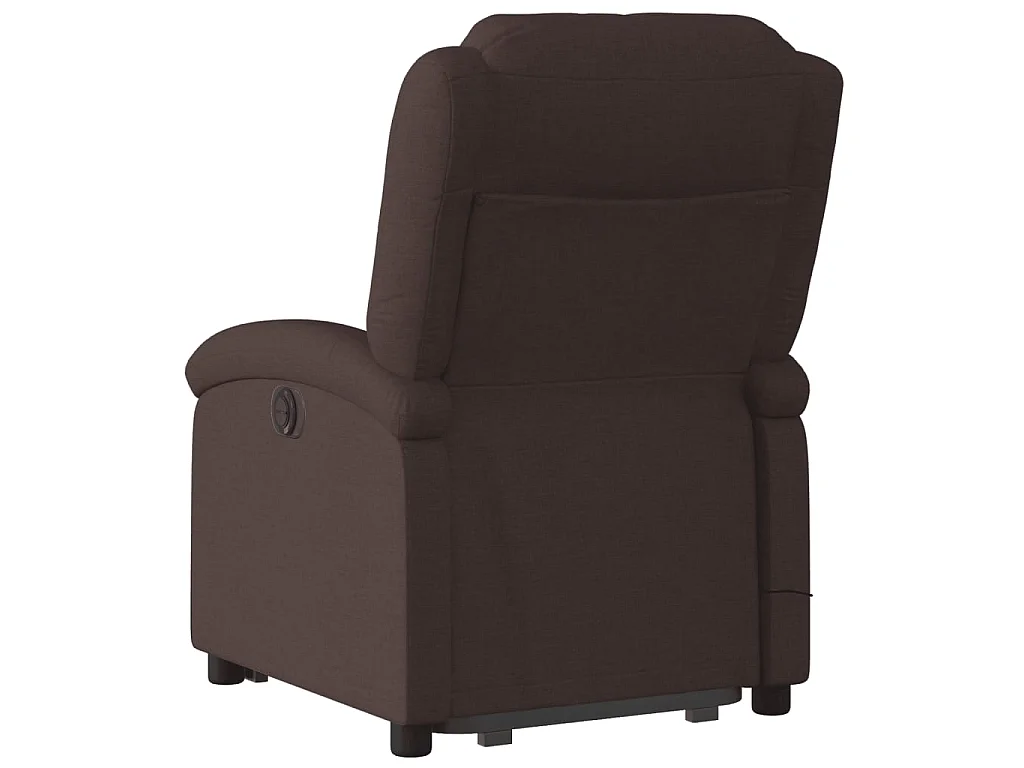 Fauteuil inclinable de massage électrique Marron foncé Tissu