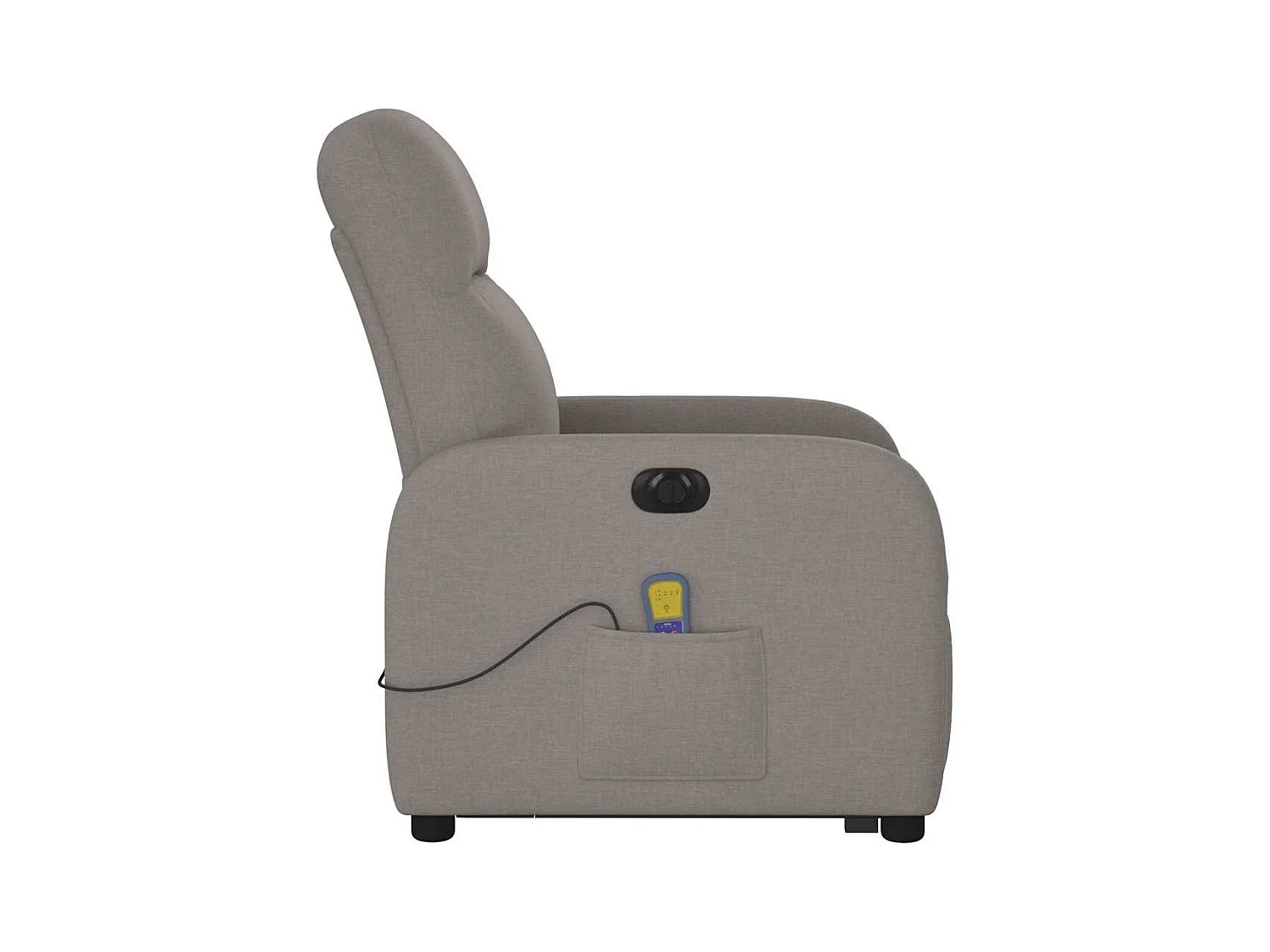 Fauteuil inclinable de massage électrique Taupe Tissu