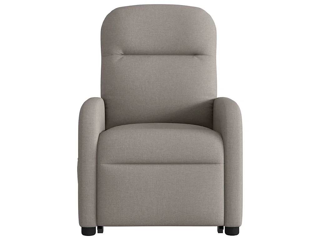 Elektrischer Massagesessel mit Aufstehhilfe Taupe Stoff