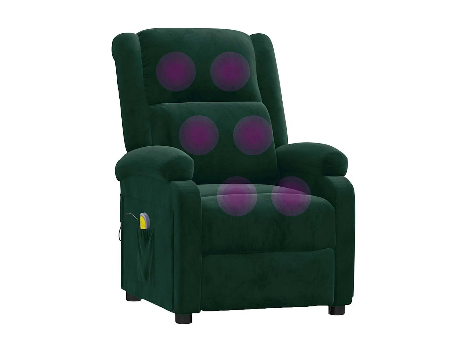 Fauteuil de massage Vert foncé velours