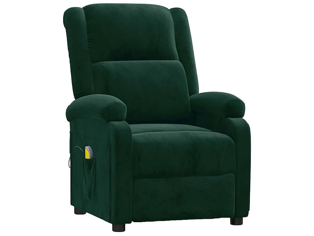 Fauteuil de massage Vert foncé velours