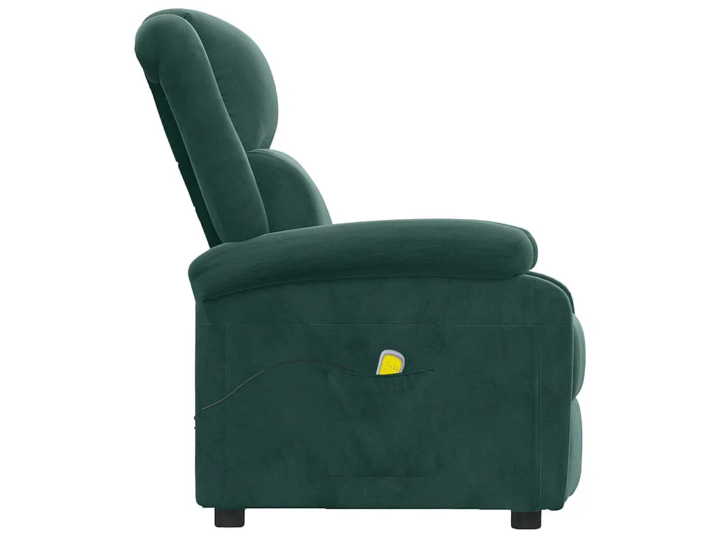 Fauteuil de massage Vert foncé velours