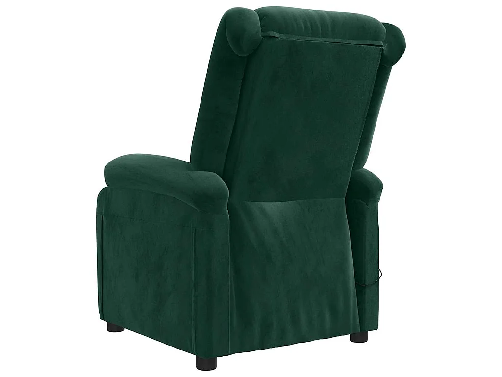 Fauteuil de massage Vert foncé velours
