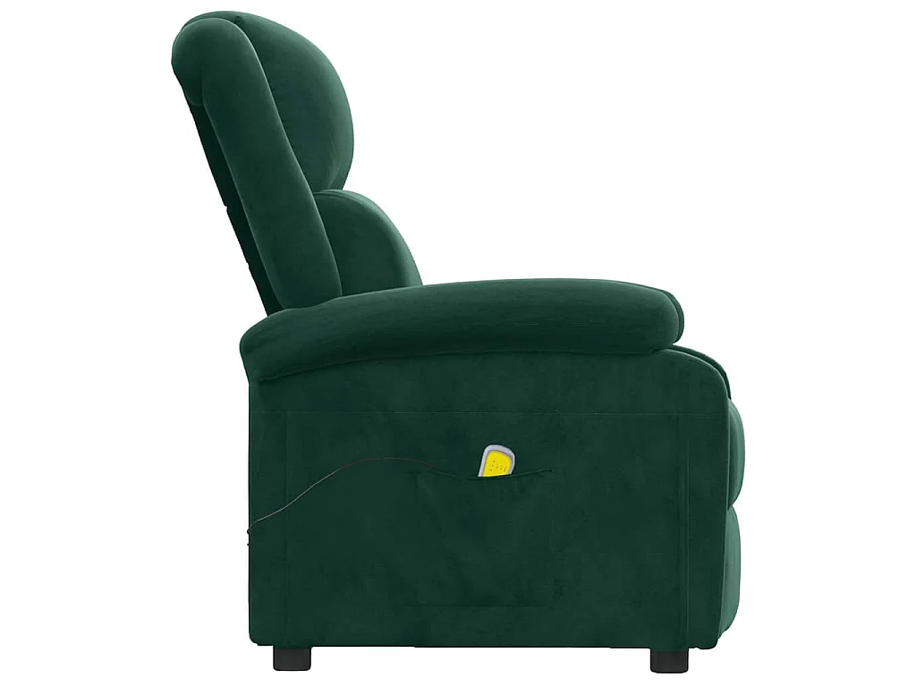 Massagesessel Dunkelgrün Samt