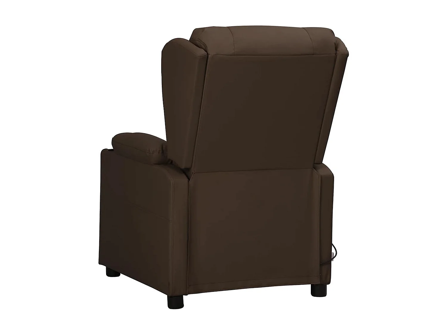 Sillón de masaje elevable cuero sintético marrón