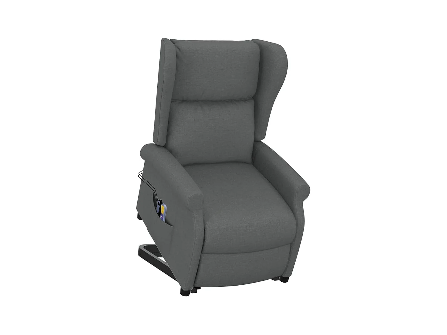 Fauteuil de massage inclinable Gris foncé Tissu