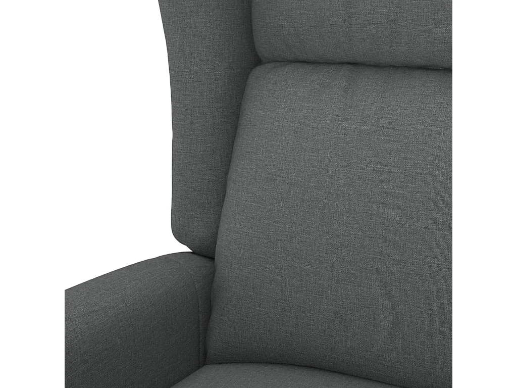 Sillón de masaje elevable tela gris oscuro