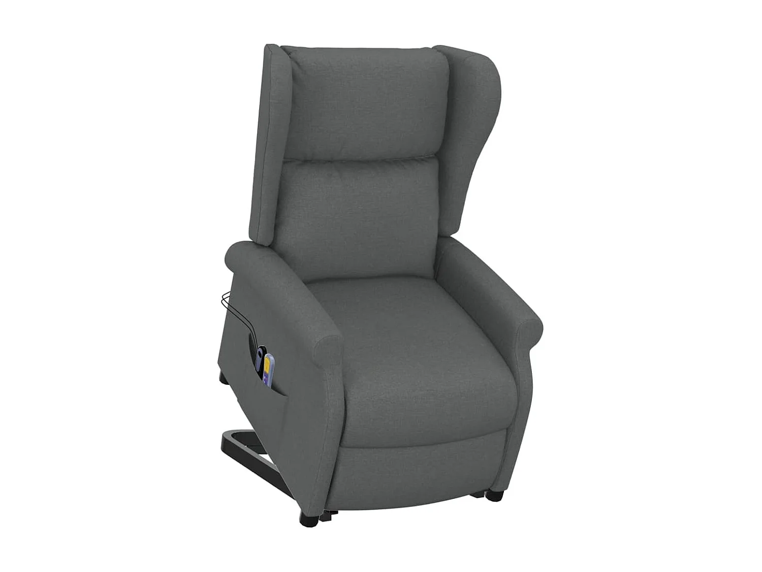 Fauteuil de massage inclinable Gris foncé Tissu