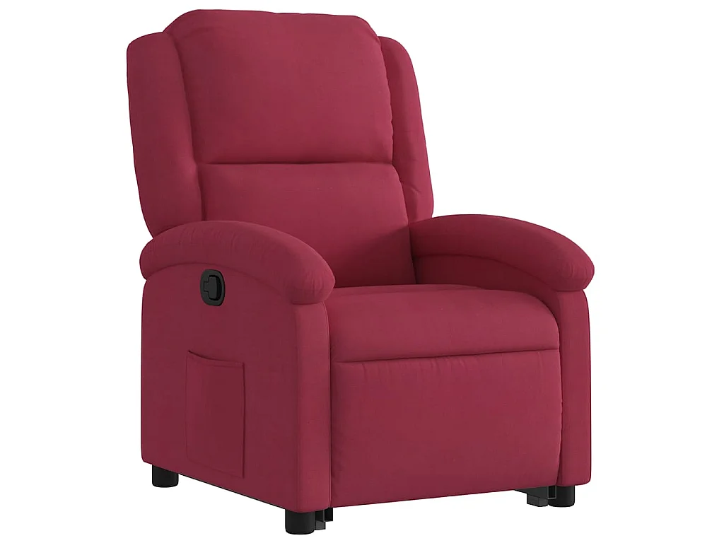 Fauteuil inclinable Rouge bordeaux Velours