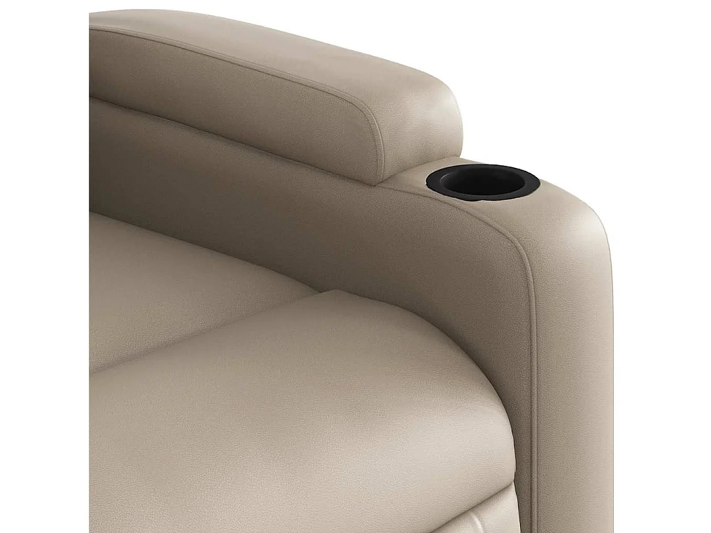 Fauteuil de massage inclinable électrique cappuccino similicuir