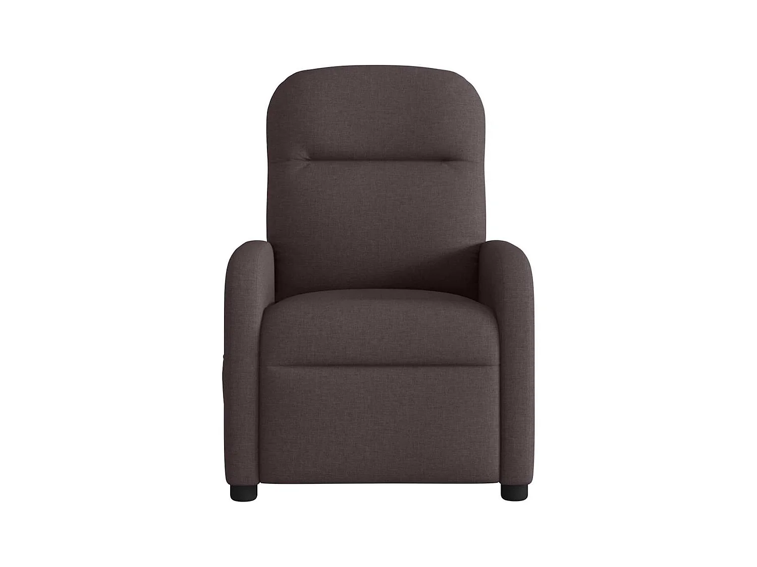 Fauteuil de massage inclinable électrique Marron foncé Tissu