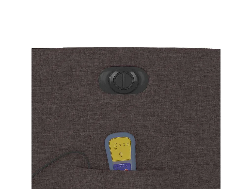 Fauteuil de massage inclinable électrique Marron foncé Tissu