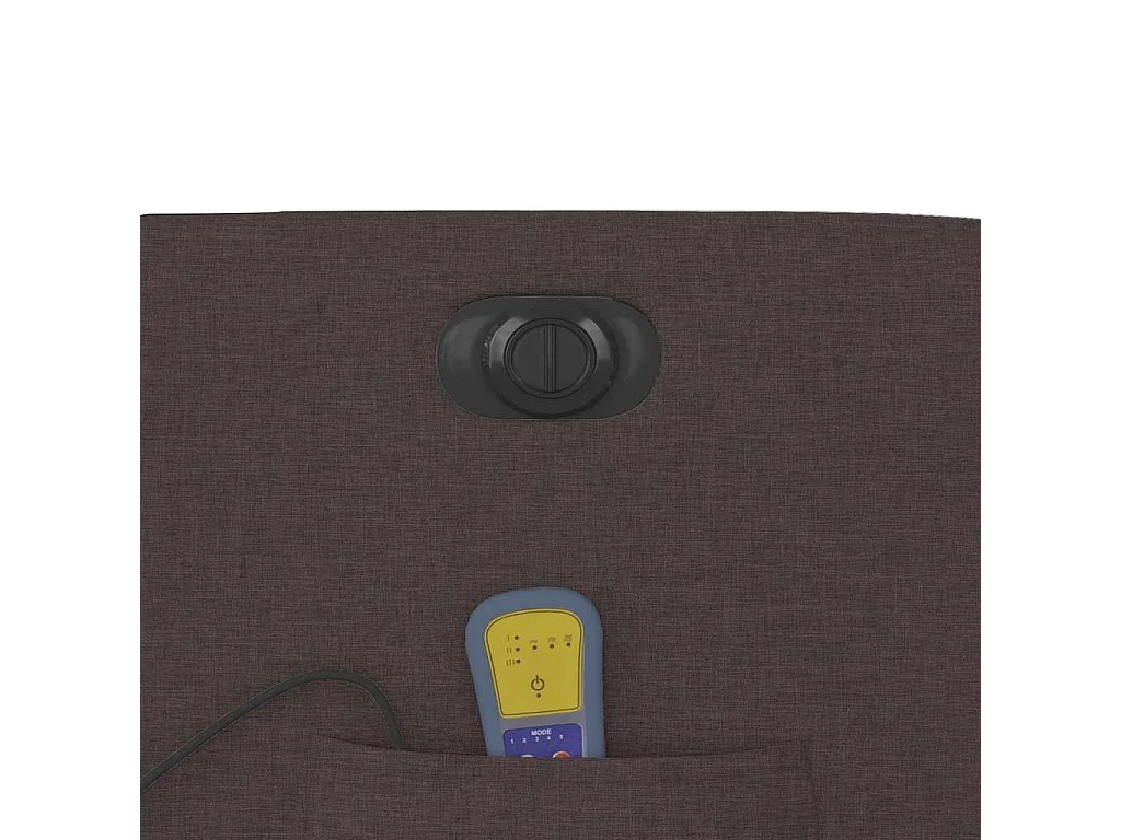 Fauteuil inclinable de massage électrique Marron foncé Tissu
