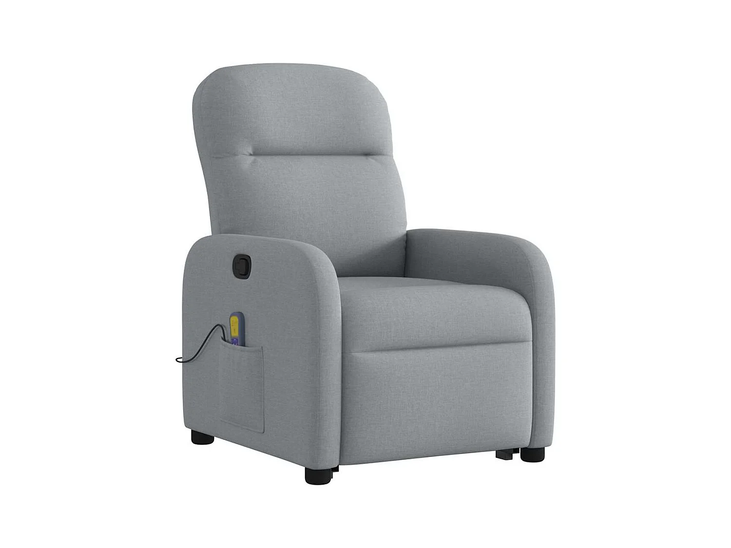 Fauteuil de massage inclinable Gris clair Tissu