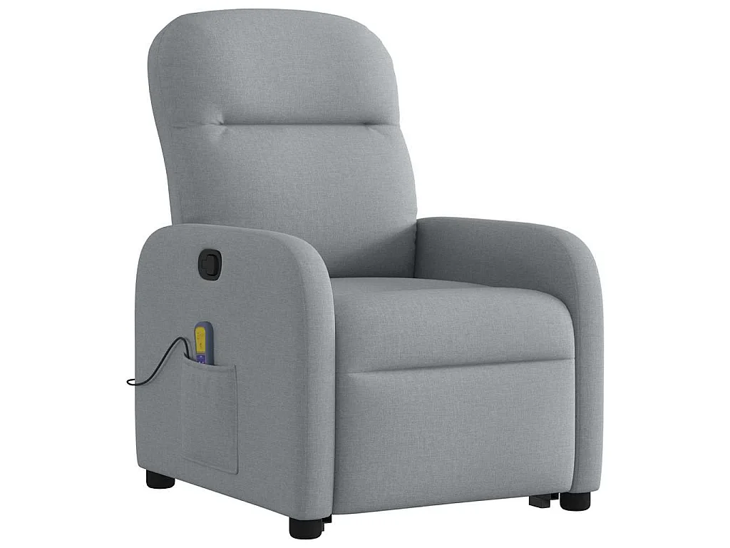 Fauteuil de massage inclinable Gris clair Tissu