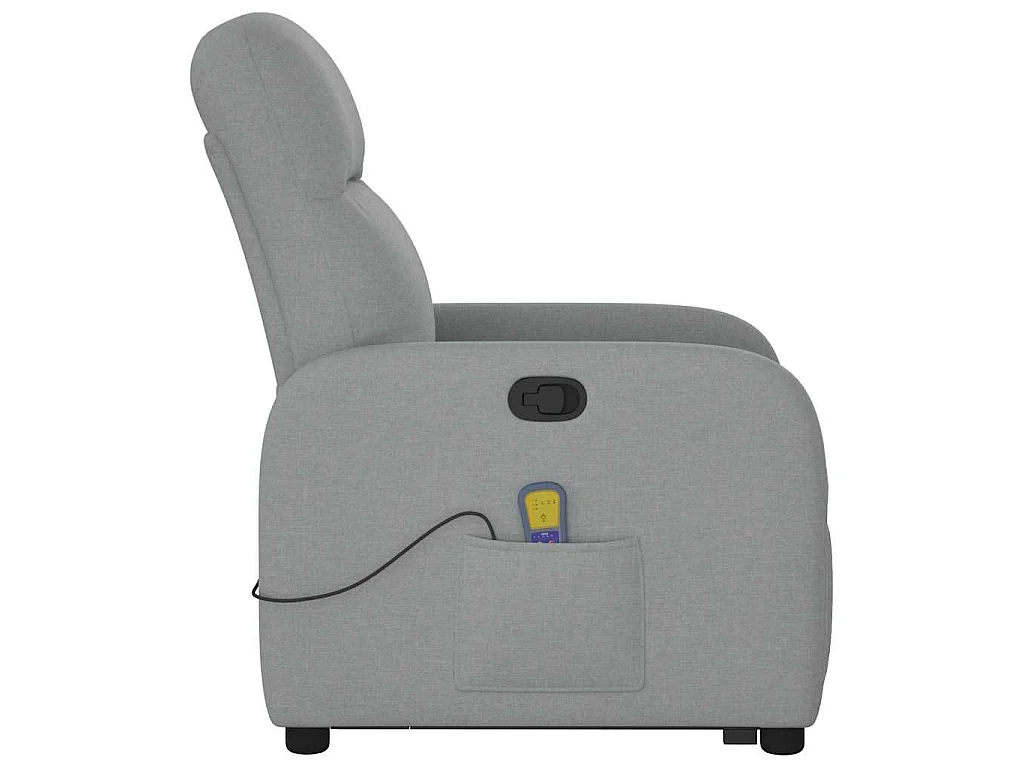 Fauteuil de massage inclinable Gris clair Tissu
