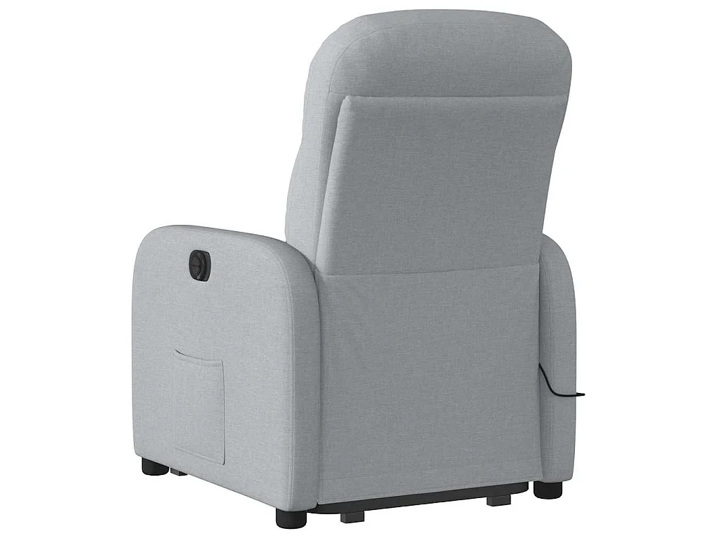 Fauteuil de massage inclinable Gris clair Tissu