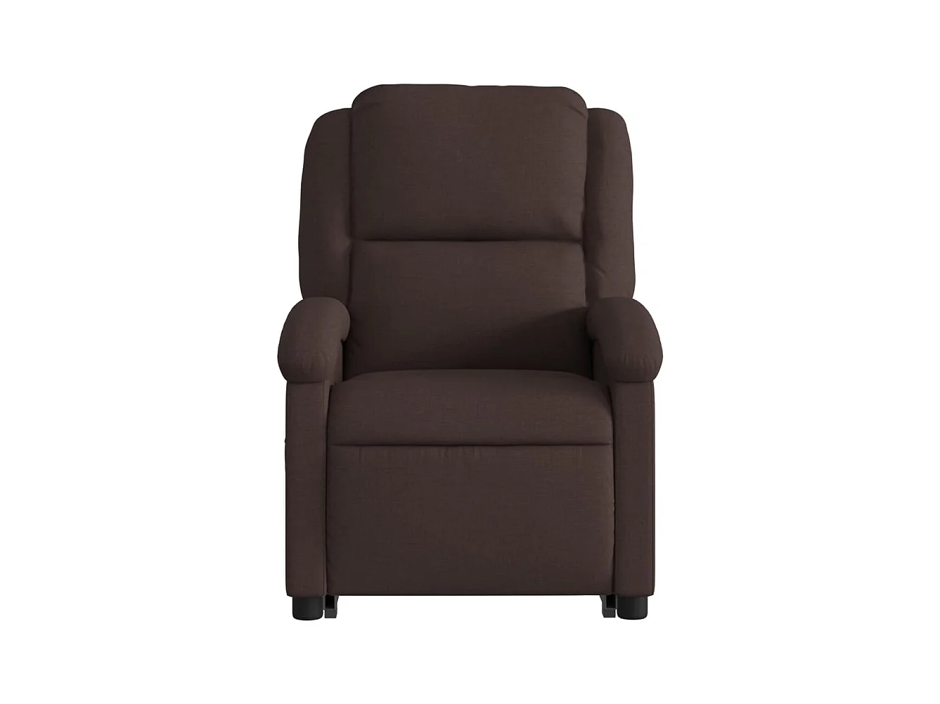 Fauteuil inclinable de massage Marron foncé Tissu