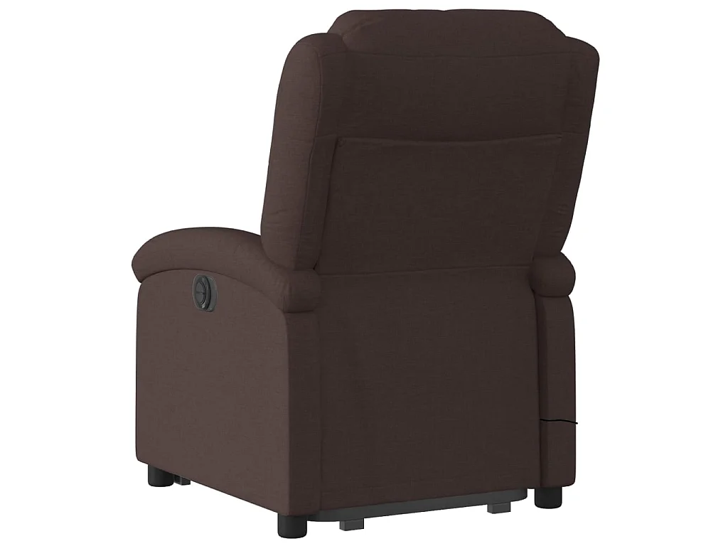 Fauteuil inclinable de massage Marron foncé Tissu