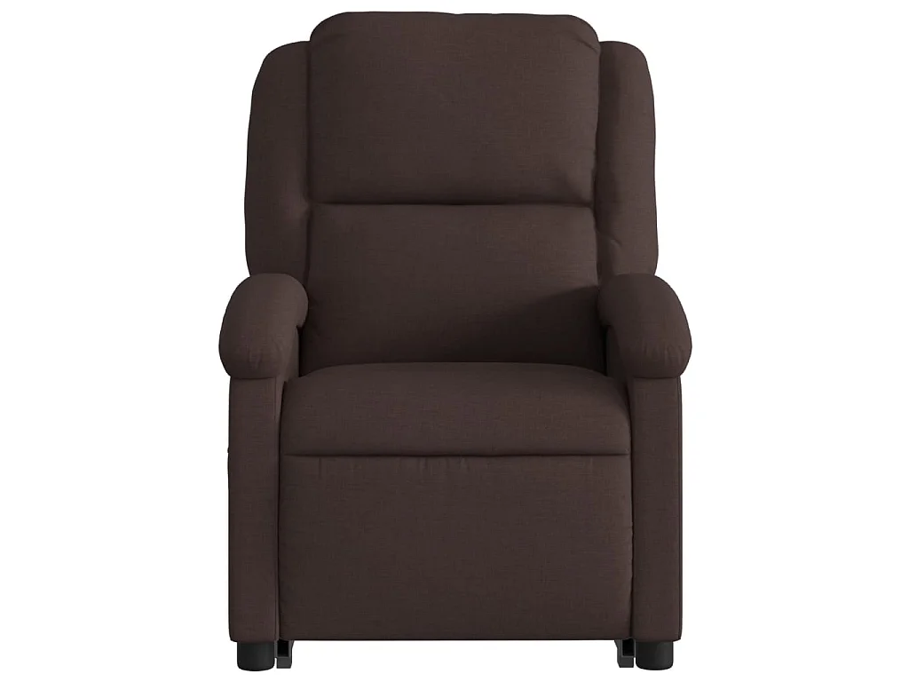 Fauteuil inclinable de massage Marron foncé Tissu