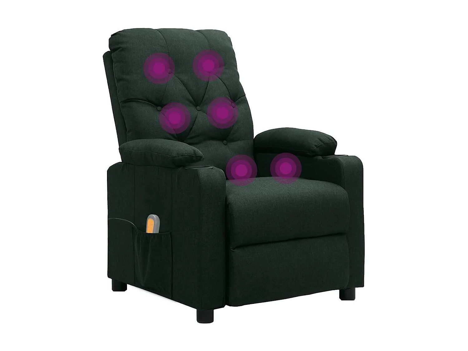 Massagestoel stof donkergroen