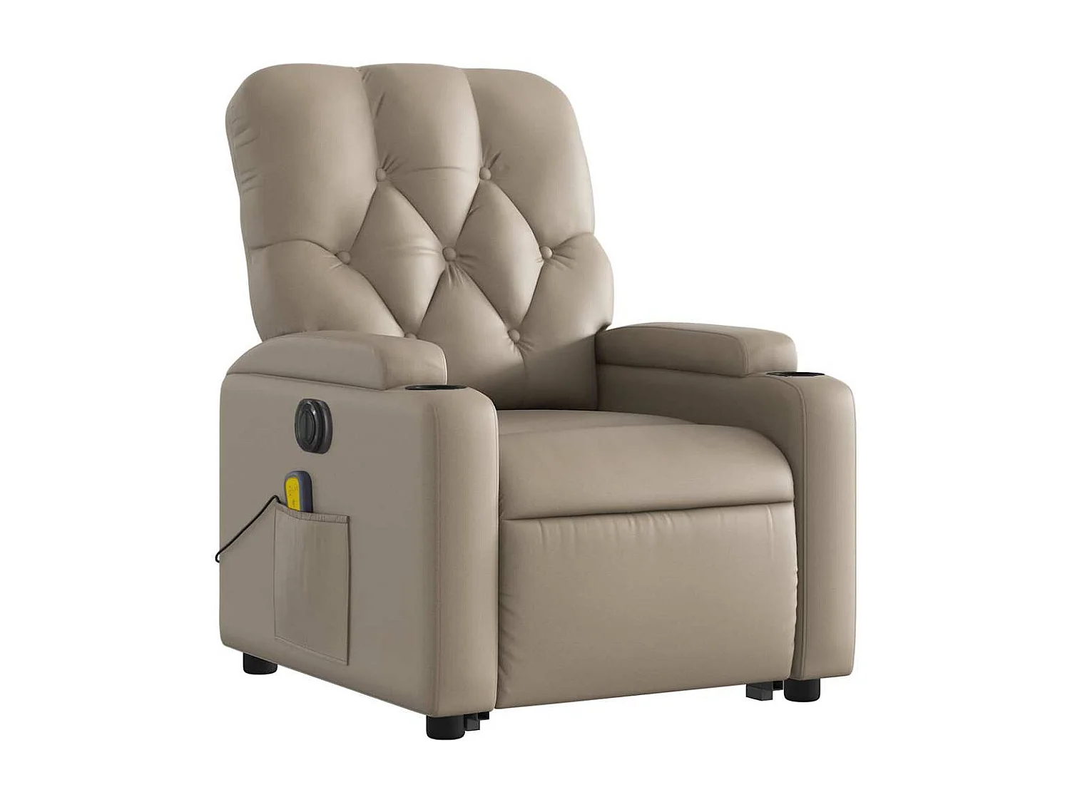 Poltrona Alzapersona Massaggio Elettrica Cappuccino Similpelle