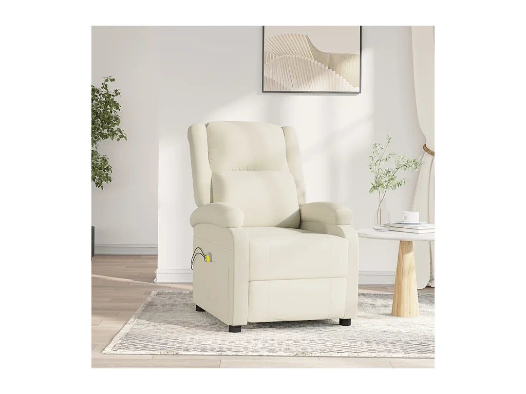 Massagesessel Elektrisch Creme Samt