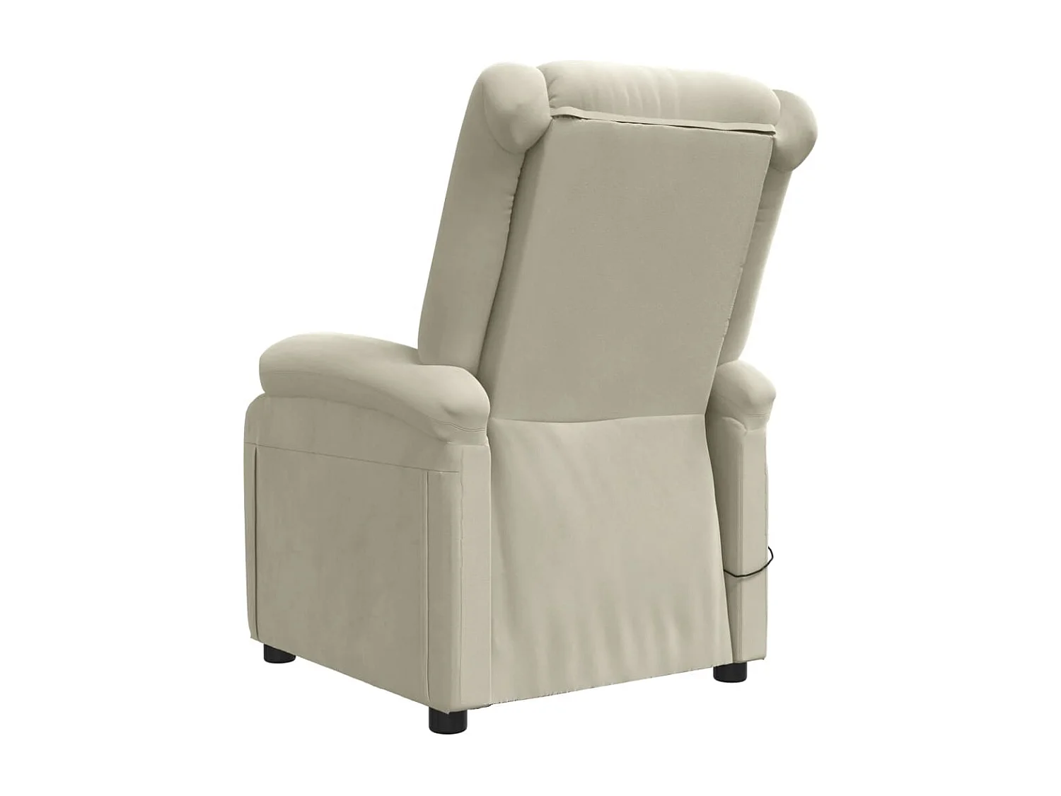 Poltrona de massagens elétrica veludo creme