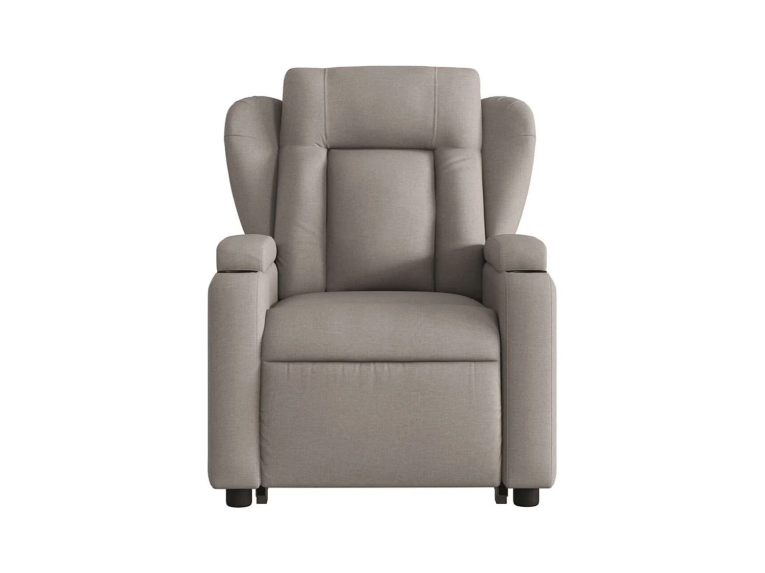 Fauteuil inclinable de massage électrique Taupe Tissu