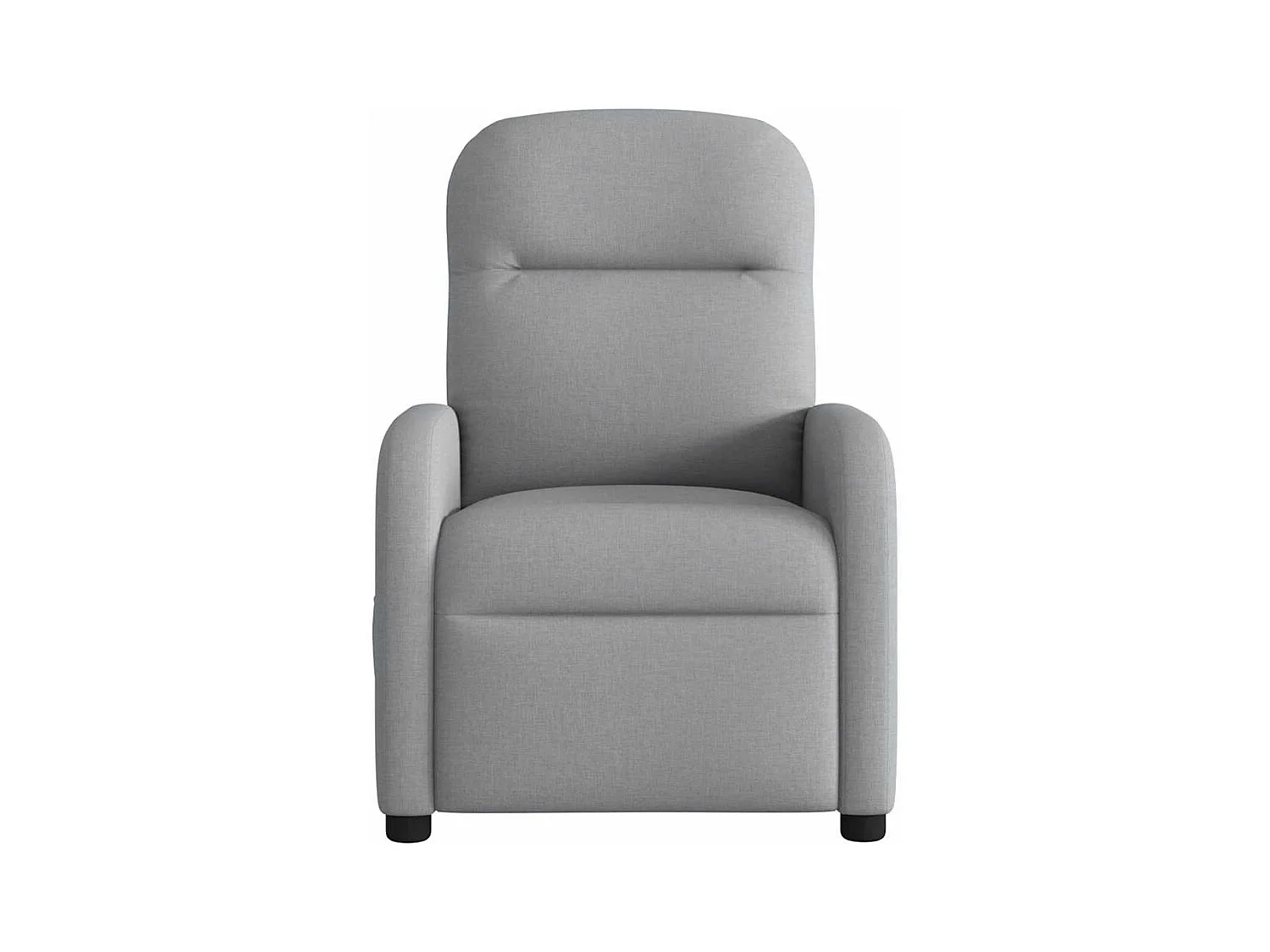 Fauteuil de massage inclinable électrique gris clair tissu