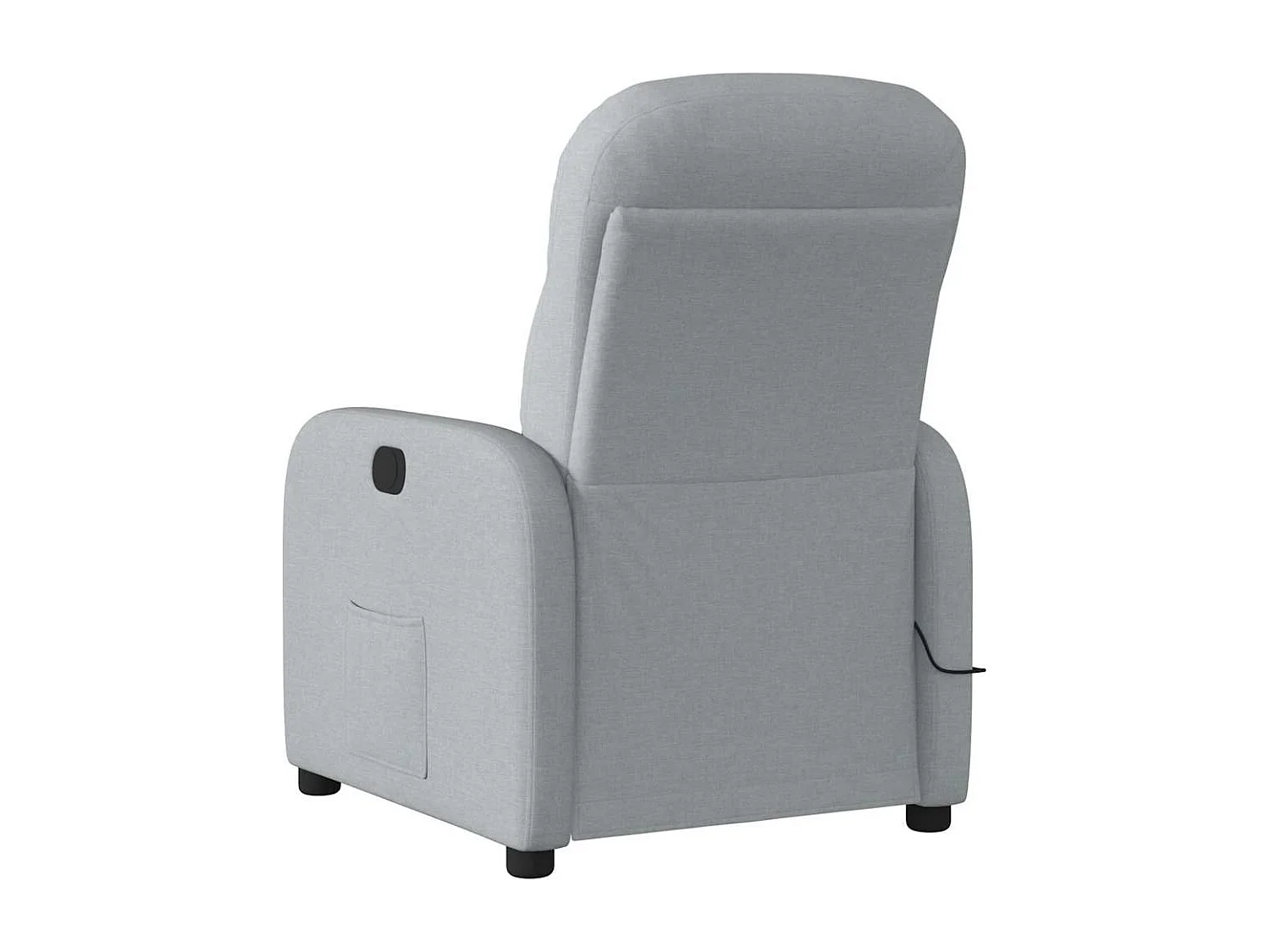 Fauteuil de massage inclinable électrique gris clair tissu