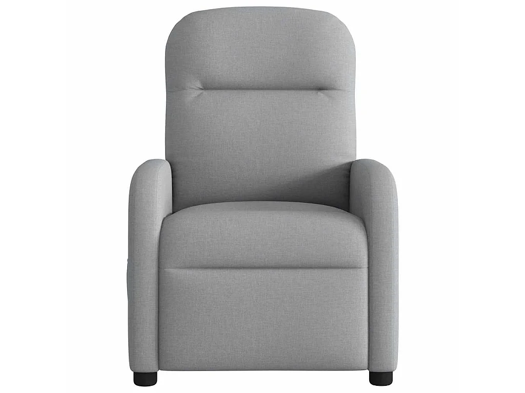 Fauteuil de massage inclinable électrique gris clair tissu