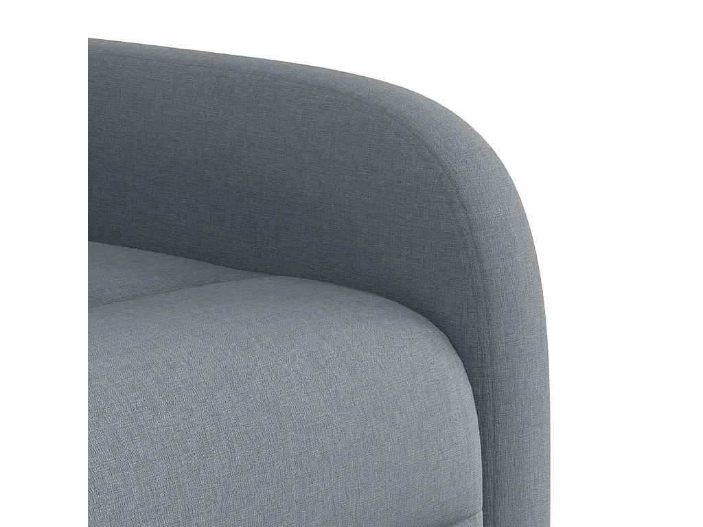 Fauteuil de massage inclinable électrique gris clair tissu