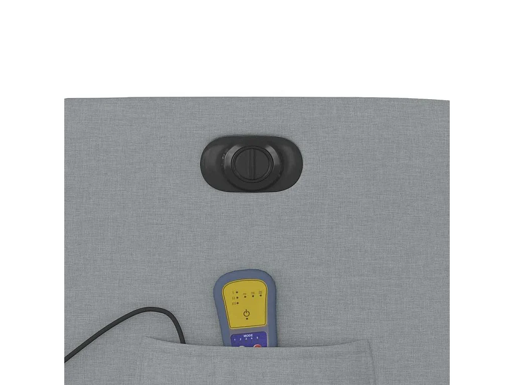 Fauteuil de massage inclinable électrique gris clair tissu