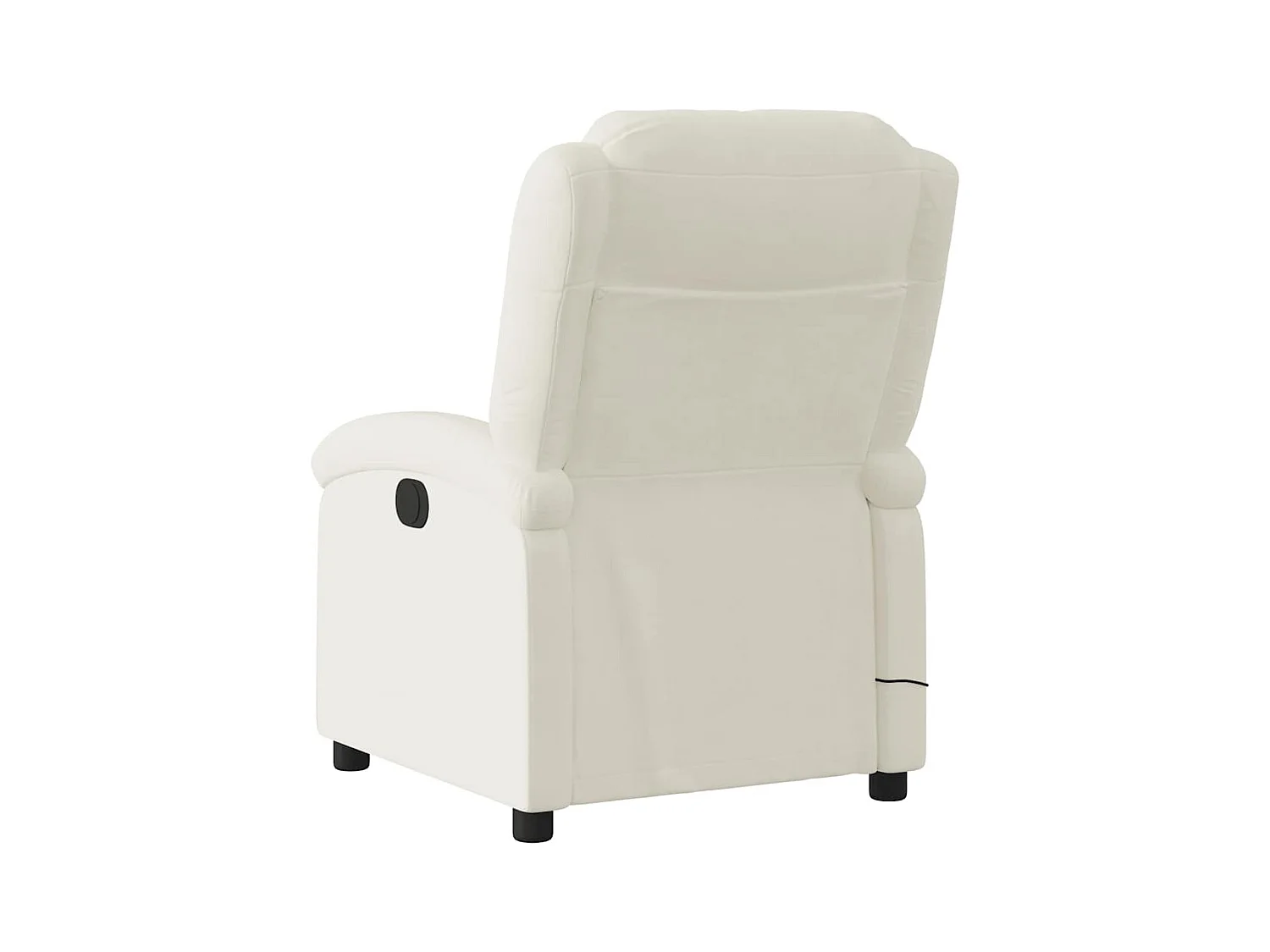Fauteuil inclinable de massage électrique crème velours